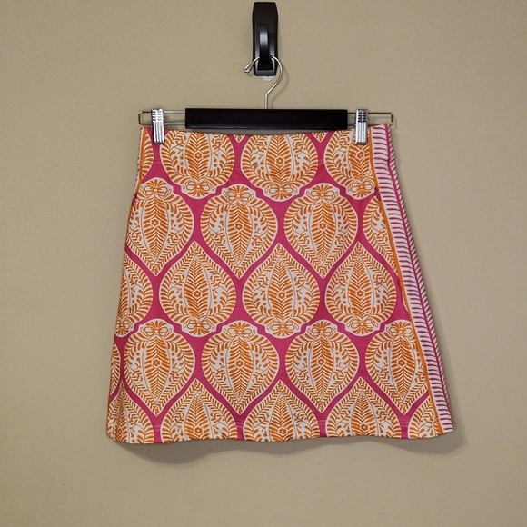 Gretchen Scott Skippy Skort Skirt Indian Summer Medallion Pink Orange Small - Picture 2 of 8